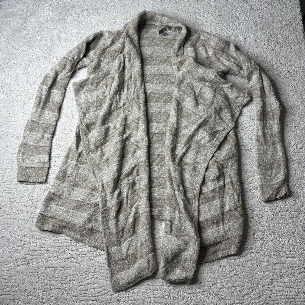 Women's Barefoot Dreams S/M Bamboo Chic Light Cardigan Soft Waterfall Neutral